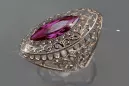 Russian Soviet rose 14k 585 gold Alexandrite Ruby Emerald Sapphire Zircon ring  vrc090