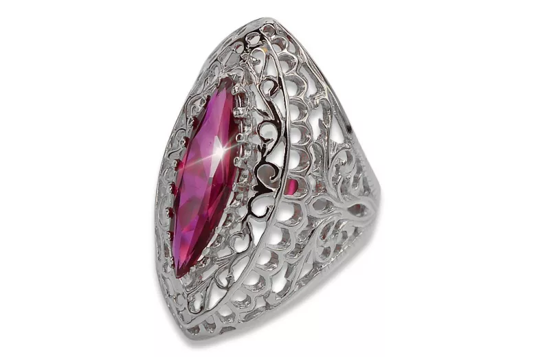 Russian Soviet rose 14k 585 gold Alexandrite Ruby Emerald Sapphire Zircon ring  vrc090