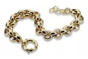 Bracelet d’ancrage en or jaune italien 14 carats cb009y