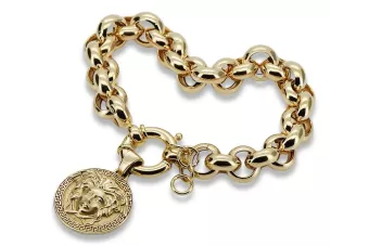 14k 585 gold bracelet with jellyfish pendant cb009y&cpn049y