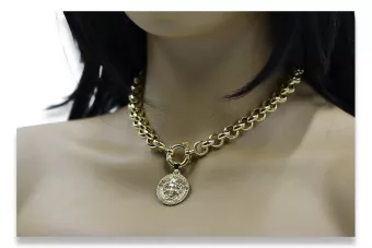 Χρυσή αλυσίδα 14k 585 45cm-65cm με βραχιόλι cb025y&cpn049yM