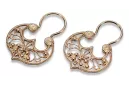 Vintage srebrne kolczyki pozłacane z różowego złota Cyganki ZSRR ven022rp