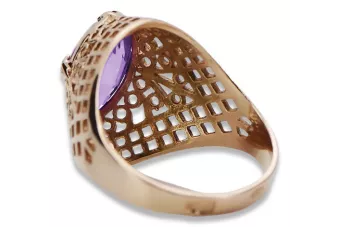 Russian Soviet rose 14k 585 gold Alexandrite Ruby Emerald Sapphire Zircon ring  vrc030