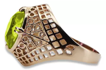 Ruso soviético rosa 14k 585 oro Alejandrita Rubí Esmeralda Zafiro Circón anillo vrc030