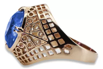 Руска съветска роза 14k 585 злато александрит рубин изумруд сапфир циркон пръстен vrc030