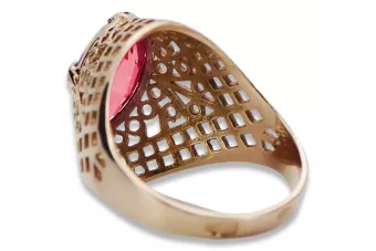Russische sowjetische Rose 14 Karat 585 Gold Alexandrit Rubin Smaragd Saphir Zirkon Ring vrc030