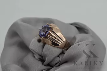 Δαχτυλίδι από ροζ χρυσό 14k 585 με αλεξανδρίτη, ρωσικό vintage vrc016