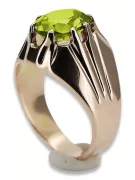 Ring of Pink Red Gold 14k 585 s peridotem ruský vinobraní VRC016