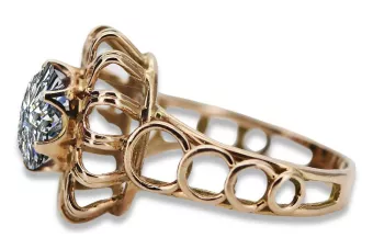 Russian Soviet rose 14k 585 gold Alexandrite Ruby Emerald Sapphire Zircon ring  vrc032