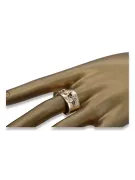Radziecki 14k 585 złoty Rosyjski pierścionek z różowego złota vrn025