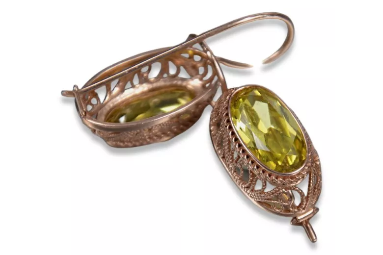 Rusă sovietică de argint a crescut placat cu aur 925 Alexandrite Ruby Emerald Safir Aquamarine Zircon ... cercei vec023rp