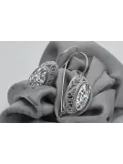 Vintage silver 925 cubic zircon earrings vec023s Russian Soviet style