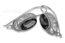 Vintage silver 925 setting earrings vec023s Russian Soviet style