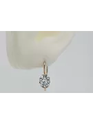 Vintage silver rose gold plated 925 Cubic Zircon earrings vec196rp