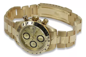Goldene Herrenuhr Geneve ★ zlotychlopak.pl ★ Gold Reinheit 585 333 Niedriger Preis!