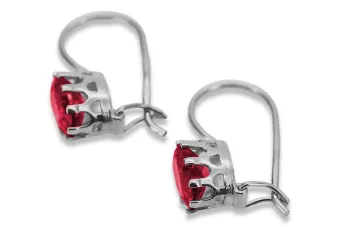 Vintage Vintage 925 Silver Ruby earrings vec196s