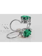 الأقراط الفضية القديمة 925 مع Emerald vec196s