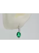 Vintage Vintage 925 Silver Emerald earrings vec196s