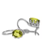 الأقراط الفضية العتيقة 925 مع Peridot vec196s