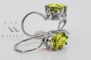 الأقراط الفضية العتيقة 925 مع Peridot vec196s