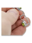 الأقراط الفضية العتيقة 925 مع Peridot vec196s