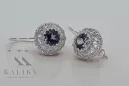 Silver 925 Alexandrite earrings vec002s Russian Soviet style
