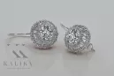 Vintage Vintage 925 Silver Zircon earrings vec002s Russian Soviet style