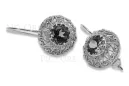 Silver 925 earrings setting vec002s Russian Soviet style