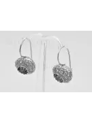 Silver 925 earrings setting vec002s Russian Soviet style
