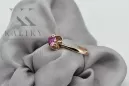 Radziecki 14k 585 złoty Rosyjski pierścionek z różowego złota z Aleksandrytem Rubinem Szafirem Szmaragdem Cyrkonią vrc348