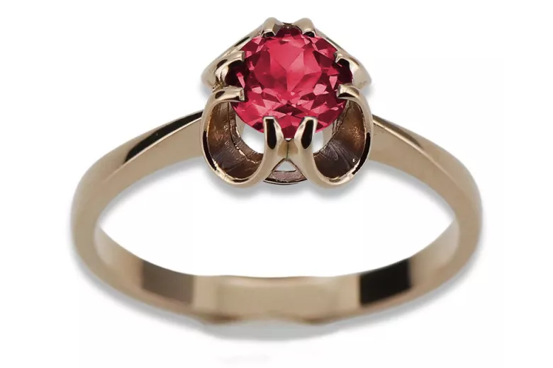 Russian Soviet rose 14k 585 gold Alexandrite Ruby Emerald Sapphire Zircon ring  vrc348