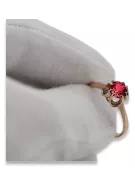 Ruso Soviet rosa 14k 585 oro Alejandrita Rubí Esmeralda Zafiro Zircón anillo vrc348