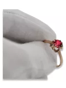 Russian Soviet rose 14k 585 gold Alexandrite Ruby Emerald Sapphire Zircon ring  vrc348