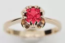 Russian Soviet rose 14k 585 gold Alexandrite Ruby Emerald Sapphire Zircon ring  vrc348