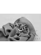 Vintage rose pink 14k 585 gold earrings setting vec079