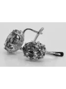 Vintage rose 14k 585 or boucles d'oreilles réglage vec079