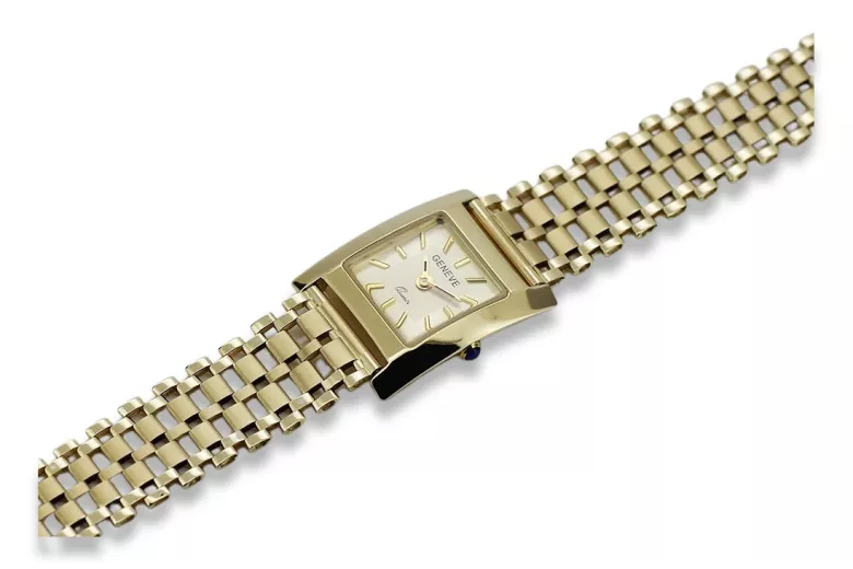 Gold men's watch Geneve ★ zlotychlopak.pl ★ Gold purity 585 333 Low Price!