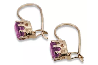 copy of Russische Sowjetische Rose Pink 14k 585 Gold Ohrringe vec196 Alexandrit Rubin Smaragd Saphir ...