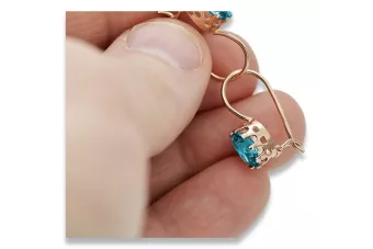 copy of Russische Sowjetische Rose Pink 14k 585 Gold Ohrringe vec196 Alexandrit Rubin Smaragd Saphir ...
