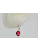 copy of Ruso soviético rosa rosa 14k 585 pendientes de oro vec196 alejandrita rubí esmeralda zafiro ...