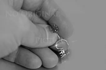 Русские советские розовые серьги из золота 14 карат 585 пробы, закрепка vec196