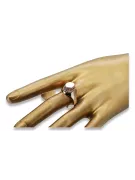 Radziecki 14k 585 złoty Rosyjski pierścionek z różowego złota vrn141