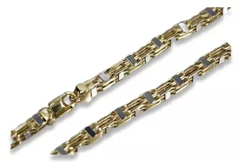 Italienische gelbe 14-Karat-Goldkette cc051yw