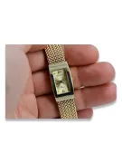 Złoty zegarek z bransoletą damską 14k włoski Geneve lw090y&lbw003y