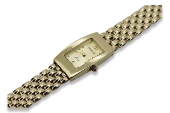 Złoty zegarek z bransoletą damską 14k włoski Geneve lw090y&lbw004y