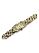 Złoty zegarek z bransoletą damską 14k Geneve lw090y&lbw004y