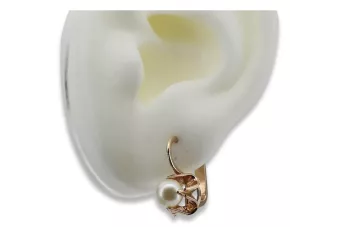 Auksinės auskarinės su perlais