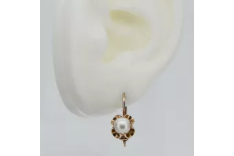 Auksinės auskarinės su perlais