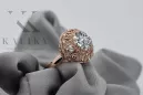Rosyjska radziecka róża 14k 585 złoto aleksandryt rubin szmaragd szafir cyrkon pierścionek vrc059