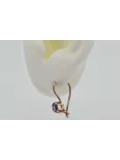 Vintage silver rose gold plated 925 Alexandrite Ruby Emerald Sapphire Aquamarine Zircon ... earrings vec053rp